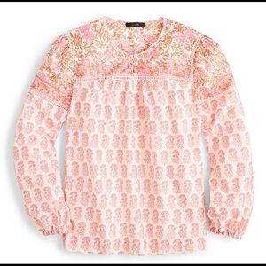 Point Sur for J. Crew Floral Print Popover Top